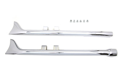 M8 36 inch Straight Fishtail Exhaust Extension Set Chrome
