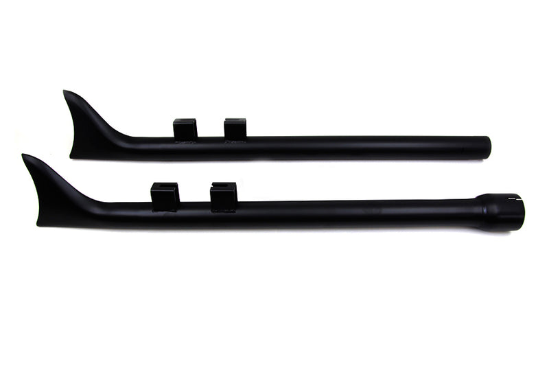 M8 33 inch Straight Fishtail Exhaust Extension Set Black
