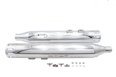 Wyatt Gatling Muffler Set Chrome with Chrome Slot Tips