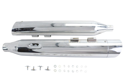 Wyatt Gatling Muffler Set Chrome with Chrome Slash Up Tips