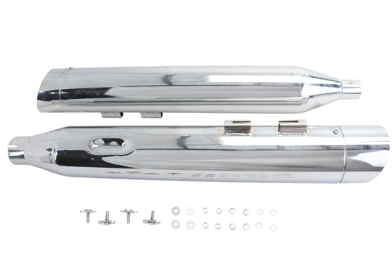 Wyatt Gatling Muffler Set Chrome with Chrome Slash Up Tips