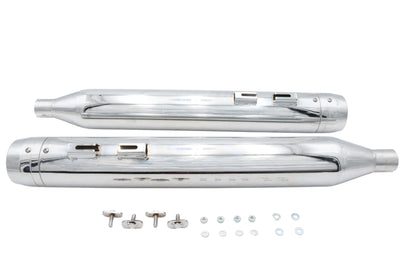 Wyatt Gatling Muffler Set Chrome with Chrome Rocket Booster