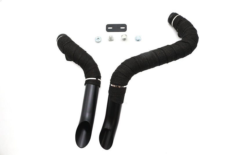 Big Growl Exhaust Drag Pipe Short Shots Black