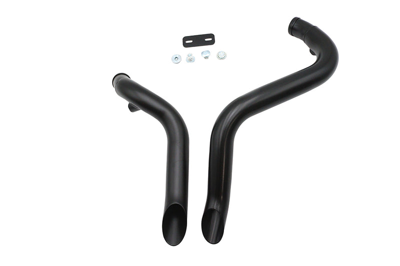 Big Growl Exhaust Drag Pipe Short Shots Black