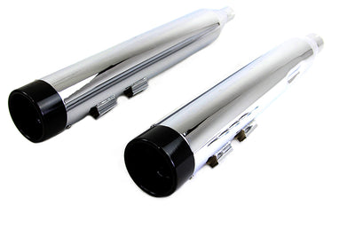 Wyatt Gatling Muffler Set Chrome with Black Stub Nose Tip