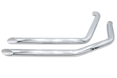 Ultima Chrome Drag Pipe Set Slash Cut - 60206
