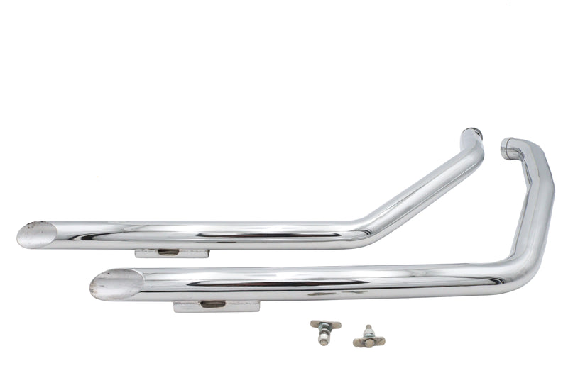 Ultima Chrome Drag Pipe Set Slash Cut - 60207