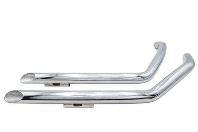 Ultima Chrome Drag Pipe Set Slash Cut - 60208