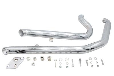 Big Growl Down N Outs Exhaust Pipe Set Chrome - 60300