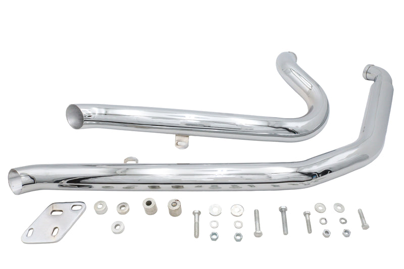 Big Growl Down N Outs Exhaust Pipe Set Chrome - 60300