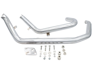 Big Growl Upswept Up 'n Outs Exhaust Pipe Set Chrome