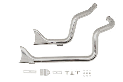 XL Staggered Fishtail Exhaust System Chrome