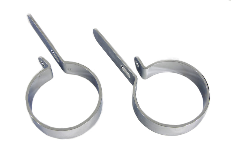 Chrome 3 inch Muffler Hanger Clamp Set
