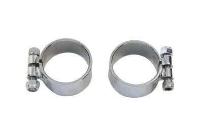 Chrome Allen Type Exhaust Clamp Set Extra Wide