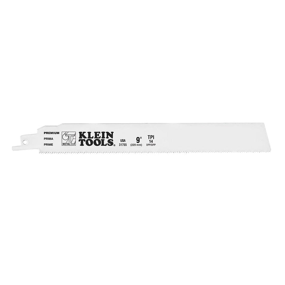 Klein Tools 31755 Reciprocating Saw Blades, 14 TPI, 9-Inch, 5-Pack, Made in USA