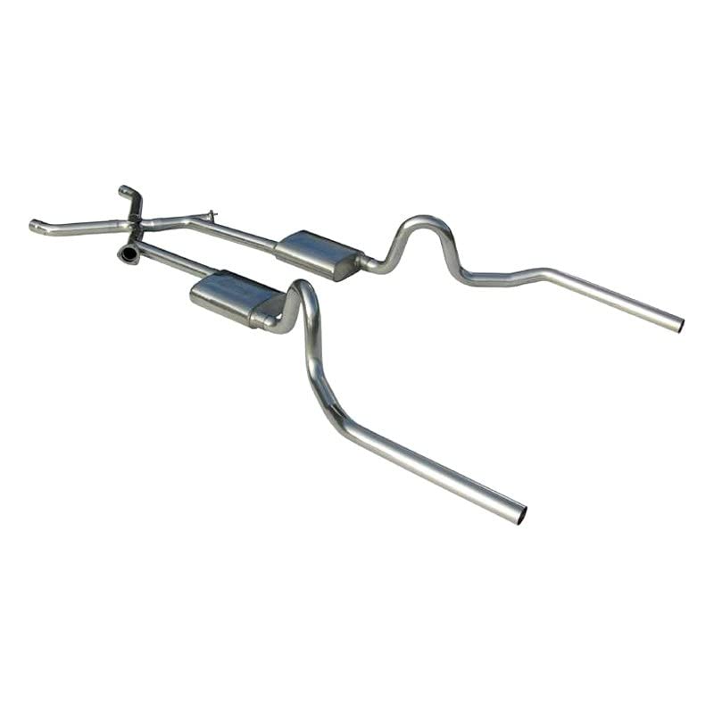 Pypes SGA14T - 409 SS X-Pipe Crossmember-Back Exhaust System With Split Rear Exit