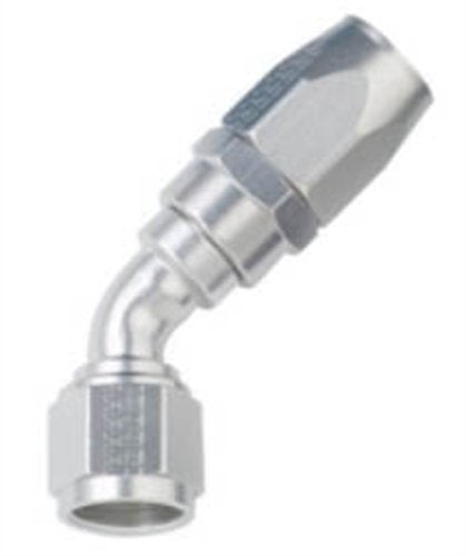 Fragola -16AN x 45 Degree Power Flow Hose End - Clear