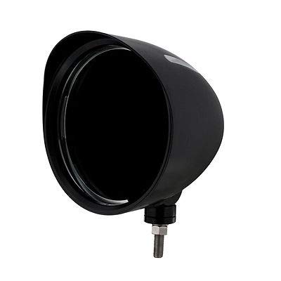 United Pacific 31498 BlackBILLET Style Groove Headlight Housing With Visor