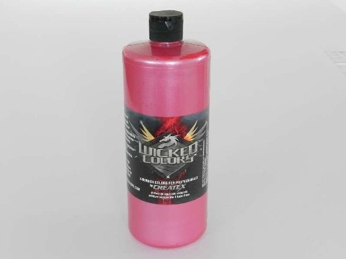 Red - Wicked Pearlized Colors Airbrush Paint, 1 Quart