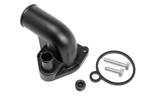Trans-Dapt Performance 8585 Powder Coated Water Neck Asphalt Black 5/8 in. Threaded 3/4 in. Push-On O-Ring Seal Powder Coated Water Neck