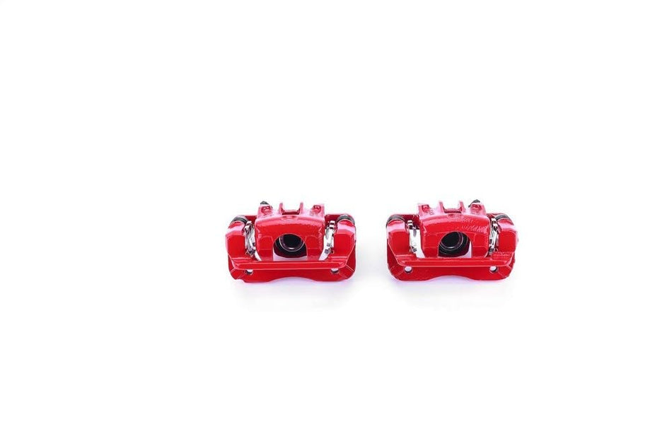 Power Stop Rear S3456 Pair of High-Temp Red Powder Coated Calipers