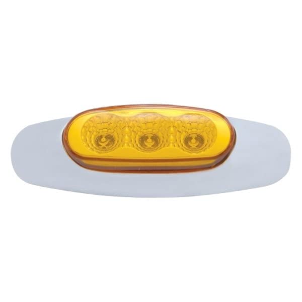 United Pacific 39479B 3 LED Reflector Clearance/Marker Light - Amber LED/Amber Lens