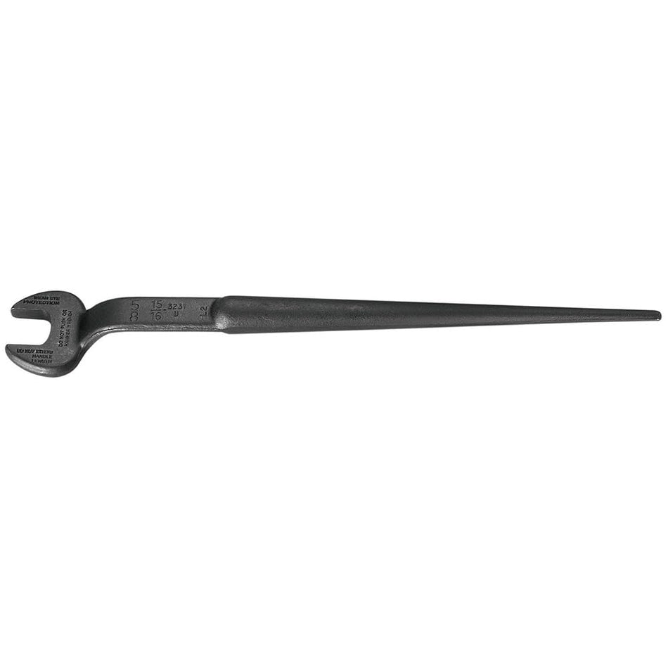 Klein Tools 3232 Spud Wrench, 1-1/6-Inch Nominal Opening, 3/4-Inch Bolt for Utility Nut, Made in USA, Black