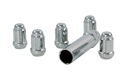 Gorilla Automotive 21631SDB5 12mm x 1.50 Thread Size Chrome Finish Small Diameter Acorn Wheel Lock, (Pack of 5)