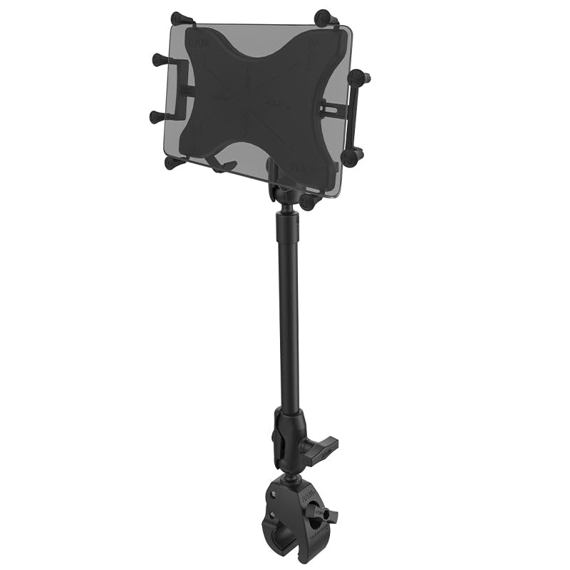 RAM Mounts Tough Claw Pipe Mount with Large X-Grip Tablet Holder, W126109054 (Large X-Grip Tablet Holder RAP-401-9-BC-UN9U, Tablet/UMPC, Passive Holder, Universal, Black)