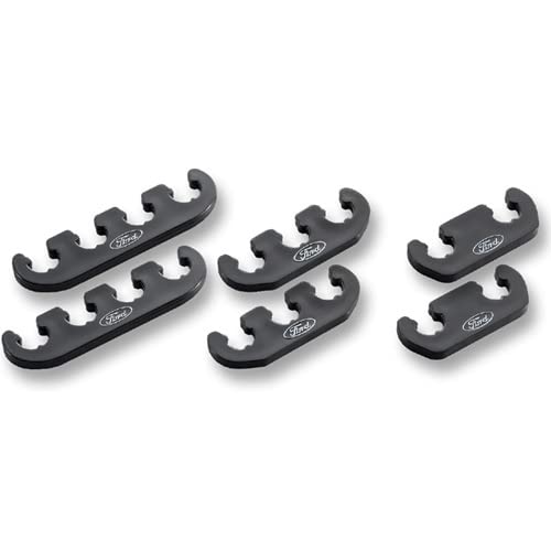 Compatible with/Replacement for Ford Performance Parts - 302-641 - Spark Plug Wire Dividers 6pk Black Plastic