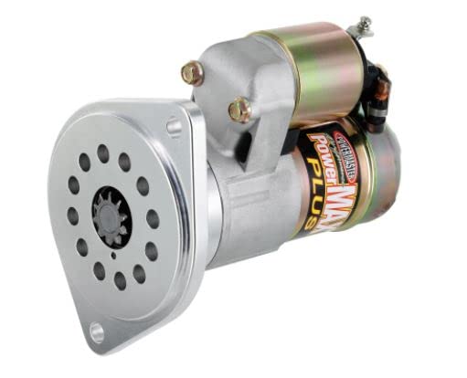 Powermaster 9104 PowerMAX Plus Starter (Mini Ford [SB] w/billet Black 2 Ear Mtg All M/T w/164T Flyw 3/8 Depth 11:1 Natural), 1 Pack
