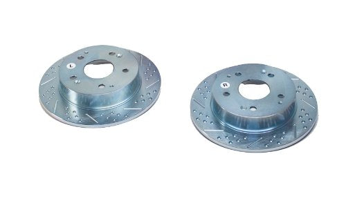 BAER 31245-020 Sport Rotors Slotted Drilled Zinc Plated Rear Brake Rotor Set - Pair