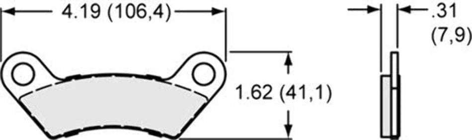 Wilwood 150-11648K PAD,CALIPER,SC10.185 THK,AXLE SET