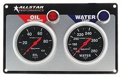 Allstar ALL80110 2 Gauge Panel A/M OP/WT Sport-Comp