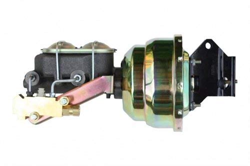 LEED BRAKES 8 Inch Dual Power Booster, 1-1/8 Inch Bore Master, Side Mount Valve, Disc/Drum (Zinc)