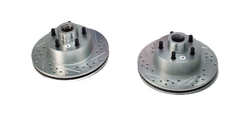 BAER 54069-020 Sport Rotors Slotted Drilled Zinc Plated Front Brake Rotor Set - Pair