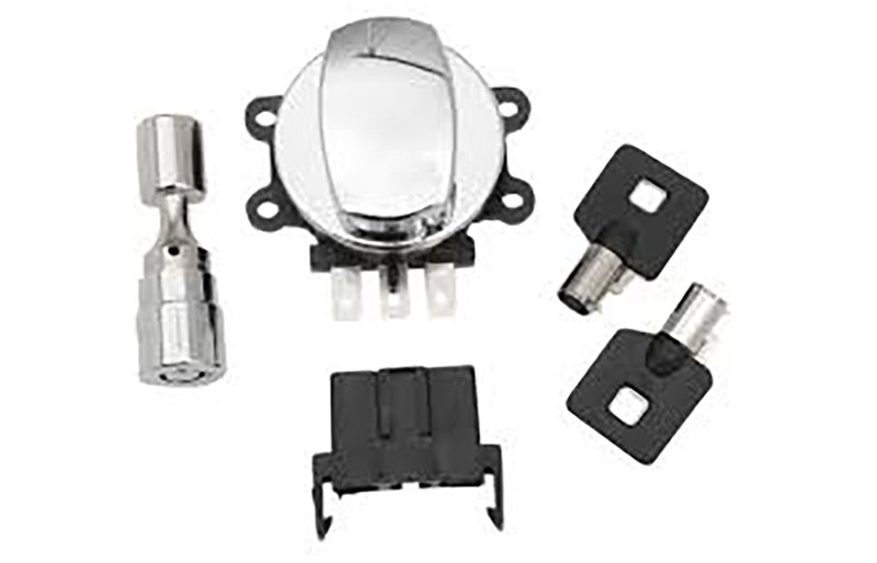 Side Hinge Ignition Switch Chrome with Fork Lock