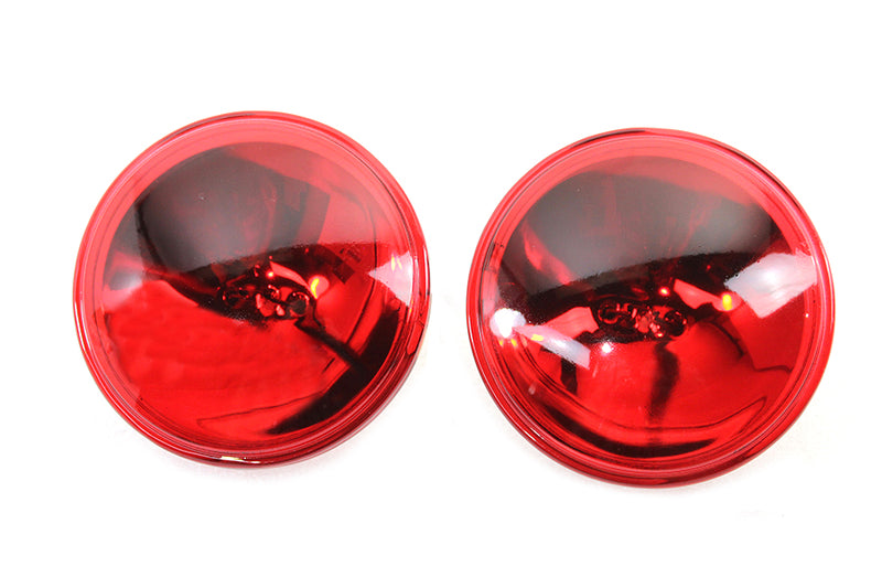Red 4-1/2 inch 12 Volt Sealed Beam Spotlamp Set