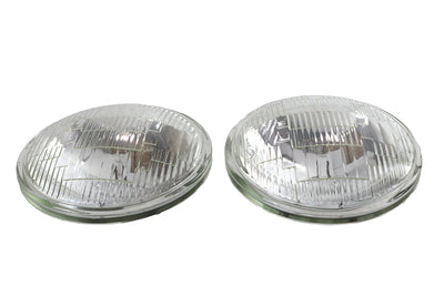 Clear 4-1/2 inch 6 Volt Sealed Beam Spotlamp Bulb Set