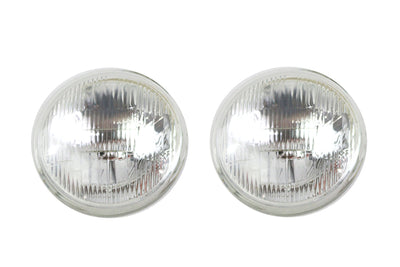 Clear 4-1/2 inch 12 Volt Sealed Beam Spotlamp Bulb Set