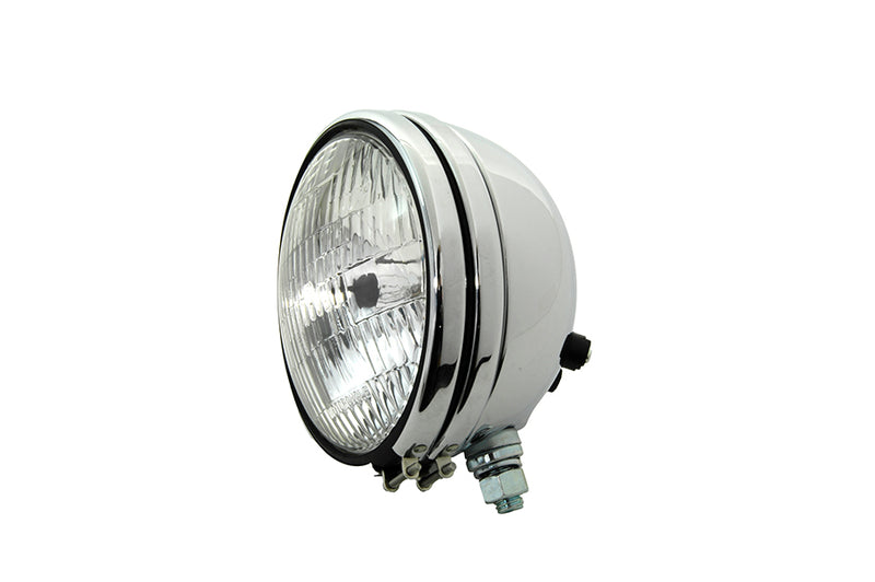 Replica 5-3/4 inch Round Chrome Headlamp