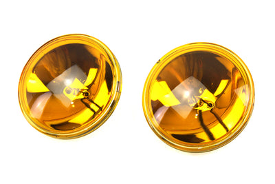 4-1/2 inch Amber Sealed Beam 12 Volt Spotlamp Set