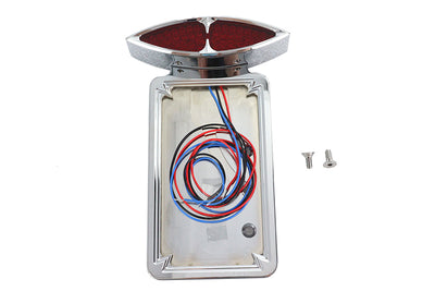 Chrome Billet LED Tail Lamp and License Plate Vertical Side