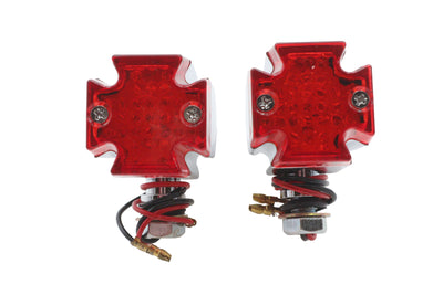 Maltese Red Lens and LED Marker Lamp Set