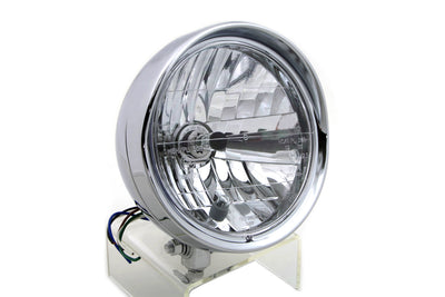 6-1/2 inch Round Headlamp Steel Chrome