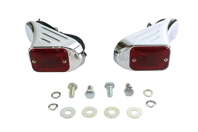 Flush Deco Marker Lamp Set with Red Lens