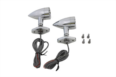 Turn Signal Set Bullet Amber with Mount Base