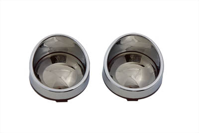 Bezel Turn Signal Bezel Red Mirrored Chrome