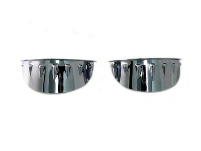 Chrome 4-1/2 inch Glide Spotlamp Visor Set
