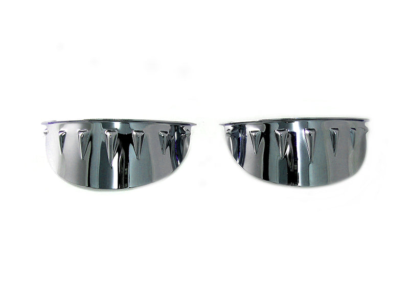 Chrome 4-1/2 inch Glide Spotlamp Visor Set